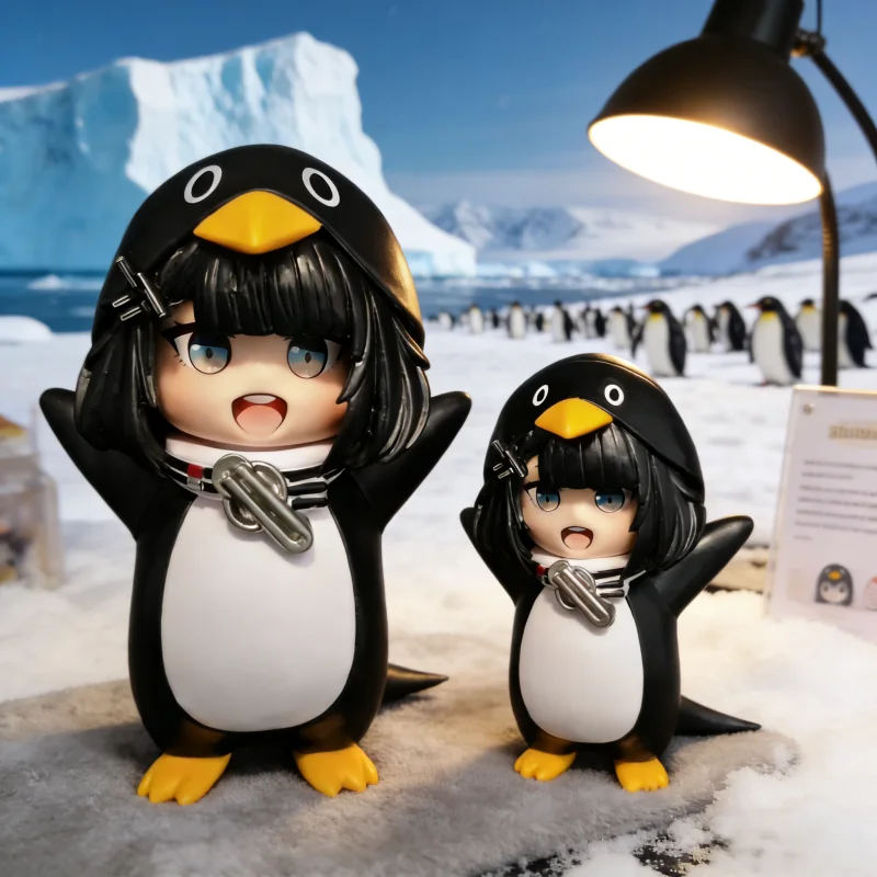 Auf Lager: Arknights Endfield Pengmin Figur 6cm – Süßer Pinguin-Verwaltungsbeamter PVC-Modell Anime-Sammlerstück Desktop-Deko Geburtstagsgeschenk