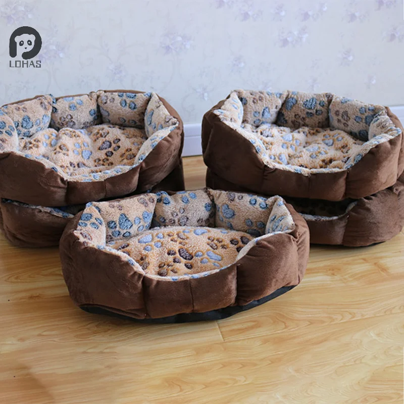 1pc Pet Dog Beds Mats Soft Plush Warm Sofa Kennel Sleep Basket for Small Dogs Cat Cusion Puppy Cat Bed House Supplies