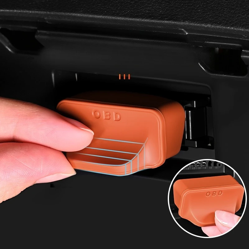Universal Car OBD Port Protective Cover Waterproof Dustproof OBD Interface Guard New Energy Vehicle Interior Accessories