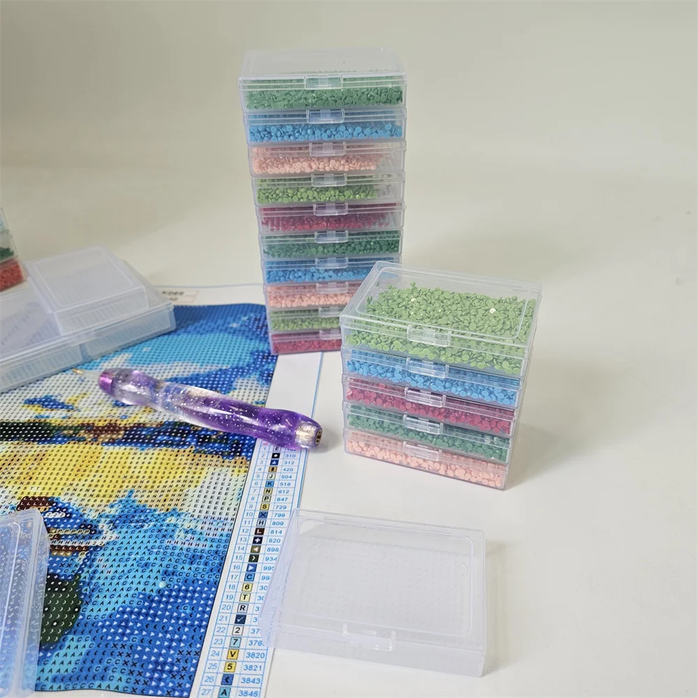 15/30/45Pcs/Set Diamond Painting Storage Box Trays with Lids For DIY Beaded Jewellery and Craft Storage Suitable for Diamond Art