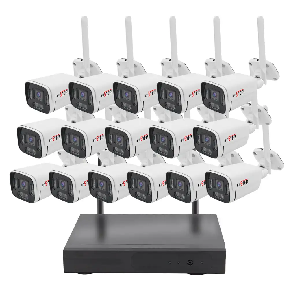 

L Enster Самая продаваемая наружная система видеонаблюдения 16-канальный 5MP 8MP POE Комплект камер ночного видения