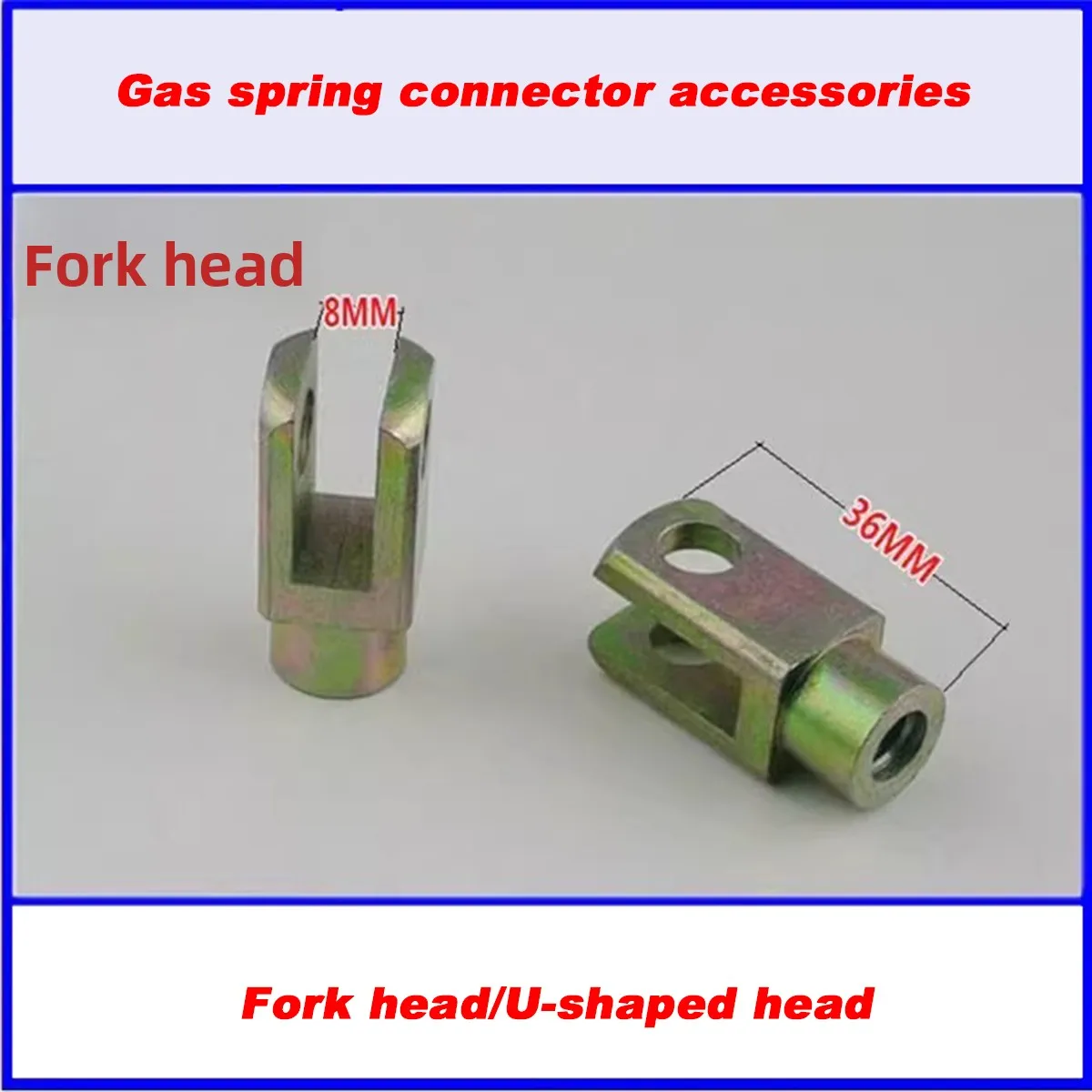 

20 steel Gas Spring Connector Accessories Fork Head U-Shaped Head Hydraulic Support Rod Pneumatic Rod Connector