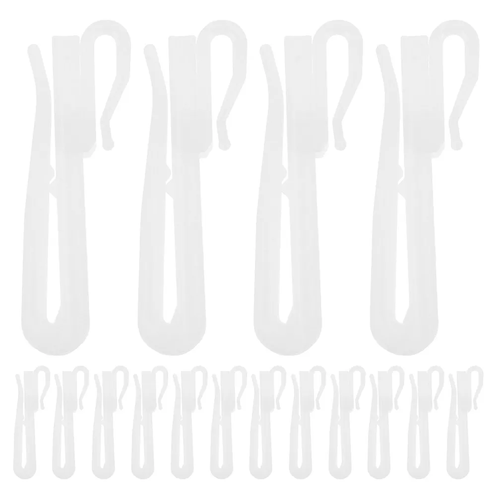 80Pcs Adjustable Plastic Curtain Hooks Smooth Surface Drapery Clips for Home Window Door Curtain Accessories Drapery Hook