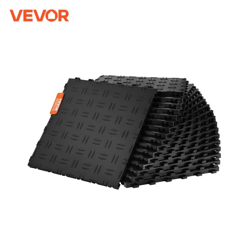 VEVOR Garage Tiles Interlocking Garage Floor Covering Tiles Non-Slip Double-Sided Texture for Garages Basements Repair Shops