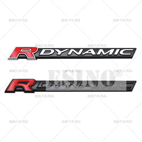 Car Styling 3D R Dynamic Trunk Metal Adhesive Emblem Fender Rear Body Tailgate Badge for Jaguar XE XF XJ F-Type I-Pace F-Pace