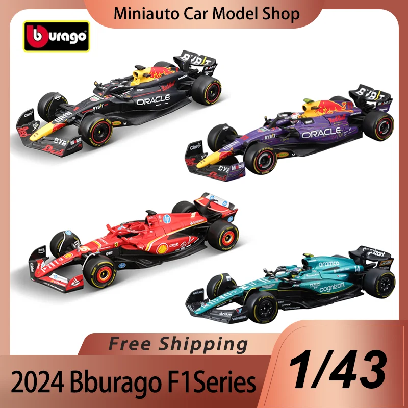 

Модель в наличии 2024 Bburago F1 1:43 Ferrari Sf24 Aston Martin Amr23 Red Bull Racing Rb20, миниатюрная литая модель F1 из сплава, игрушка, подарок для детей