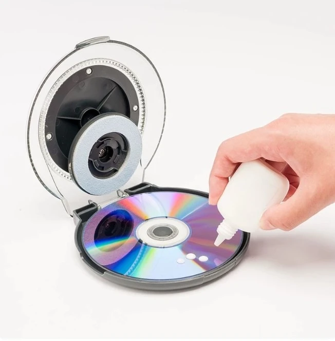 CD Disc Scratch Repair Machine DVD Resurfacer Cleaner Kit with Fluid Paste