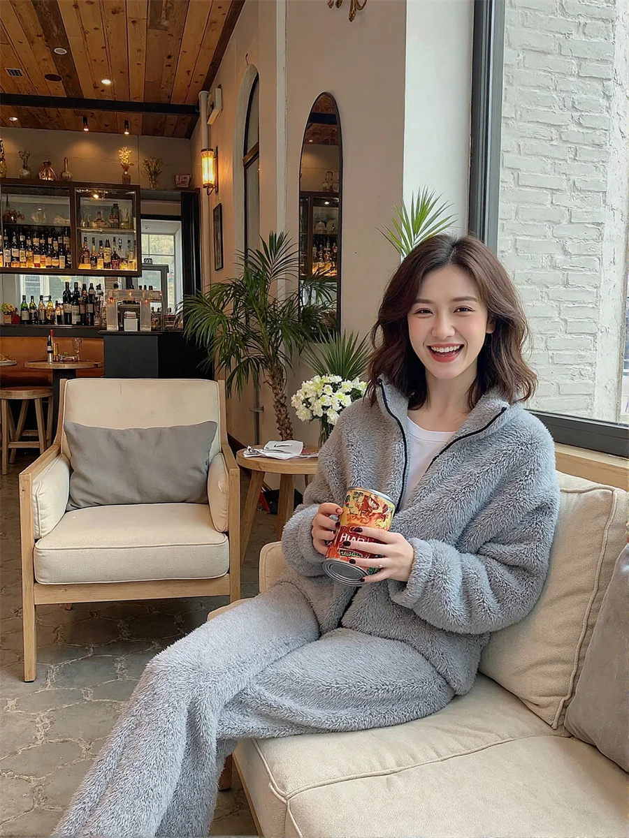 

Pajama Sets Women Sweet Heart Print Cotton Soft Long Sleeve Button Front Loose Pants Elastic Waist Casual Spring Home Clothing