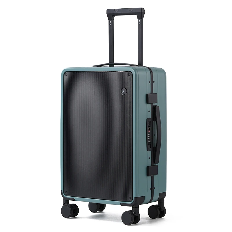 الألومنيوم الإطار الأمتعة عربة حقيبة 20-24 بوصة سعة كبيرة للجنسين قفل مجمع حقيبة سفر مع عجلات صامتة #1