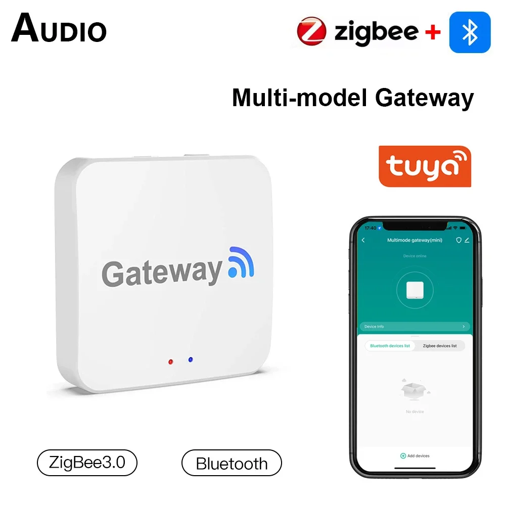 Tuya Smart Multi-model Gateway Smart Home Bridge Zigbee 3.0 WiFi Bluetooth Mesh Hub APP Remote Control Works with Alexa Google