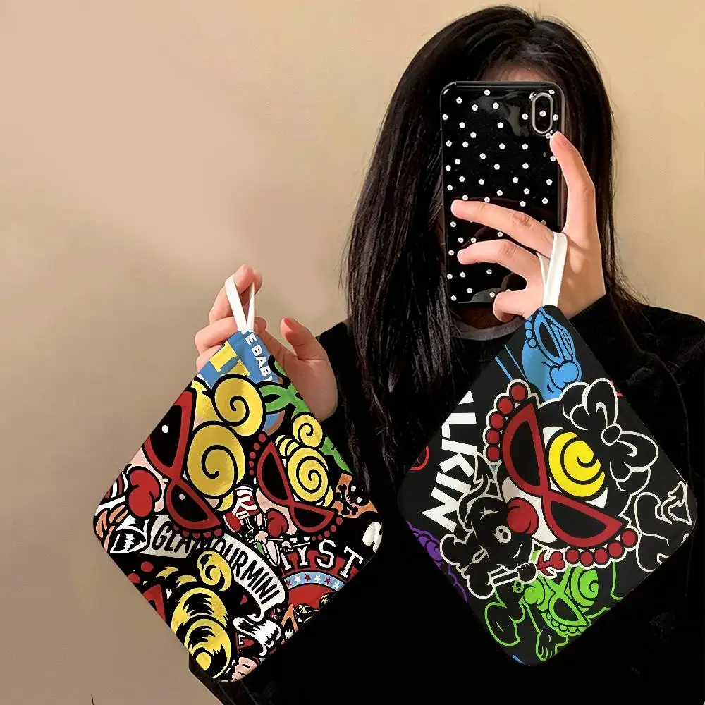 Japan Fashion Hysteric Mini Hanging Kitchen Towel, Polyester Cotton Material, Wear Resistant Hand Wiping Towel for Home
