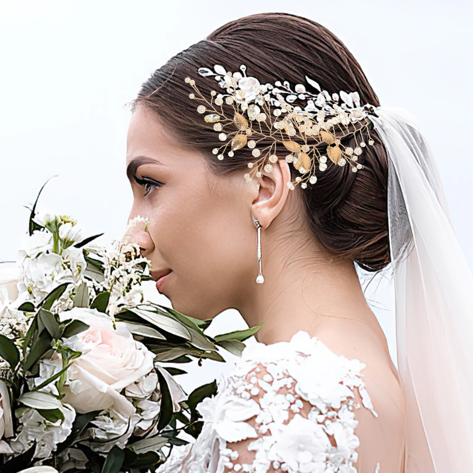 

Pearl Crystal Hair Accessories Pearl Rhinestone Zinc Alloy Bridal Headb s for Women Wedding Party Prom
