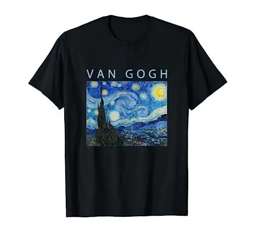 Van Gogh Funny Art Starry Night Impressionist Painting Men For Men Clothing Women Short Sleeve Tees Y2K Tops New Arrival