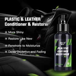 300ml Car Plastic Leather Restorer Polish Car Interior Cleaner Spray Refurbishment Polishing Liquid Quick Coating Protection