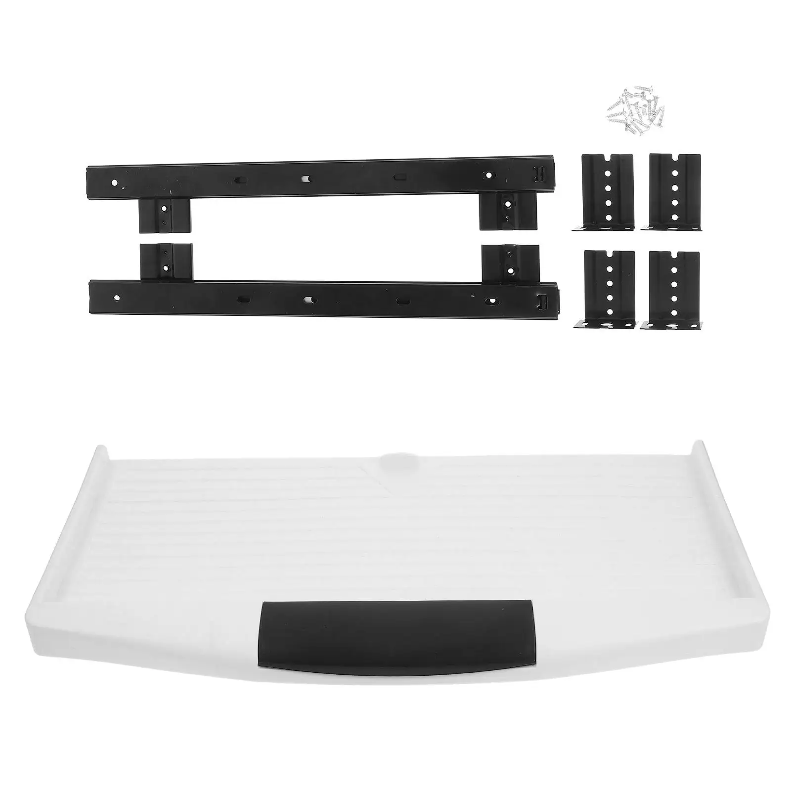 

Keyboard Tray Set Ergonomic Plastic Slide Out Desk Extension Computer Desk Accessories Smooth Mechanism Stylish