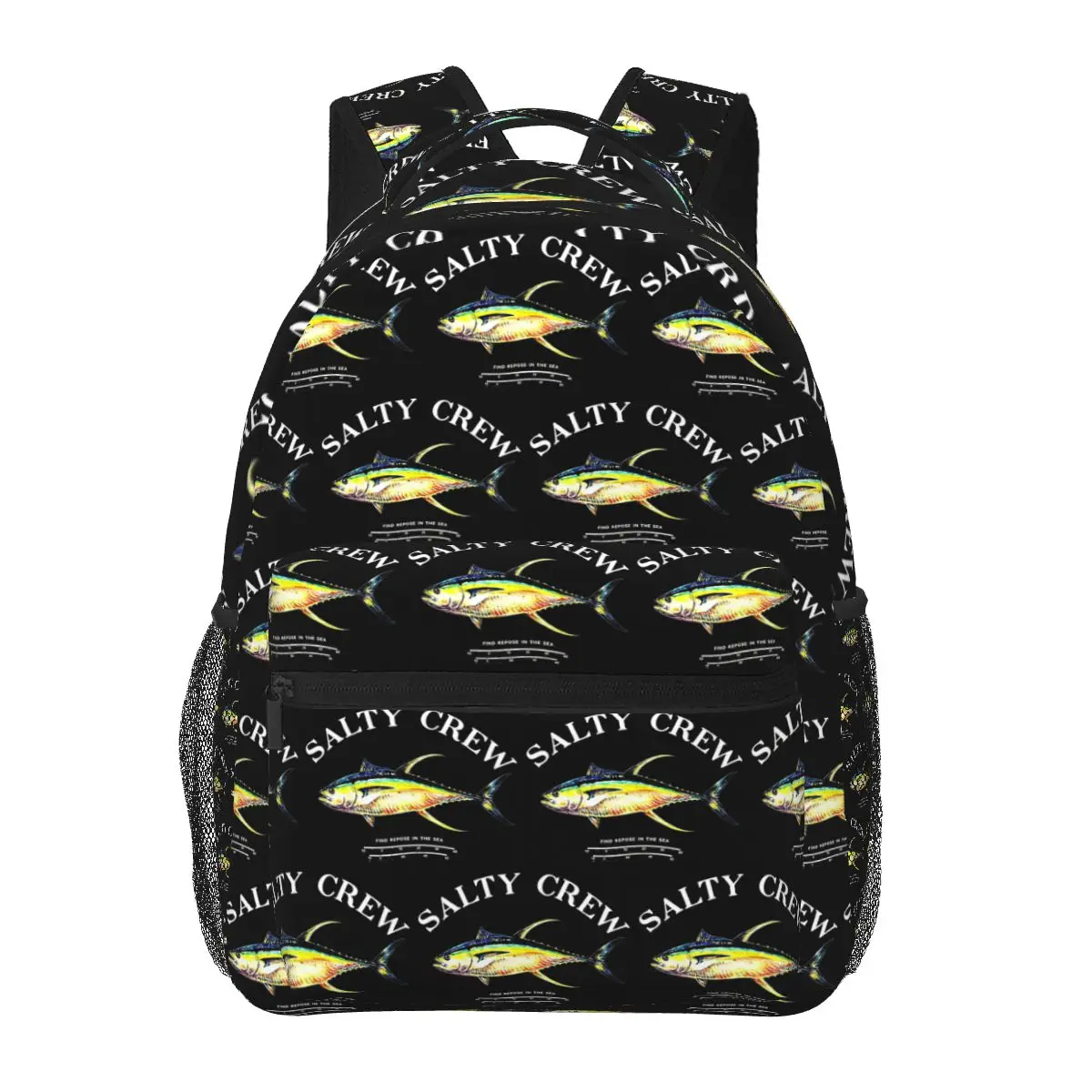 

Fisherman Just A Guy Who Loves Fishing For Tuna Yellowfin Student Backpack School Bag Daypack Fashion Bookbag Shoulder Bags
