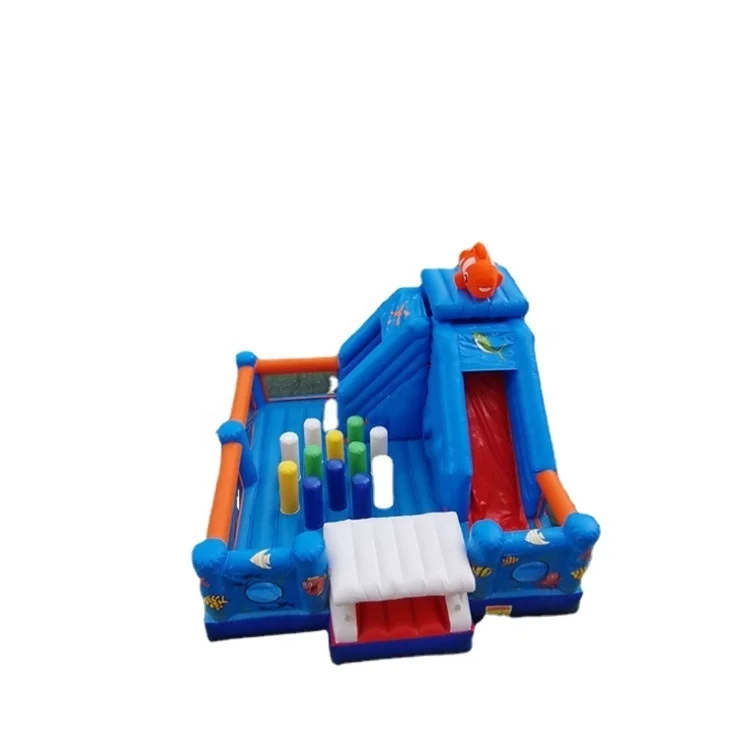 large scale outdoor inflatable castle children's playground trampoline slide combination