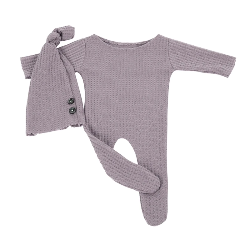 

Knit Clothing for Infants Photo Fotografia Baby Boy Girl Romper Hat Set New Dropship