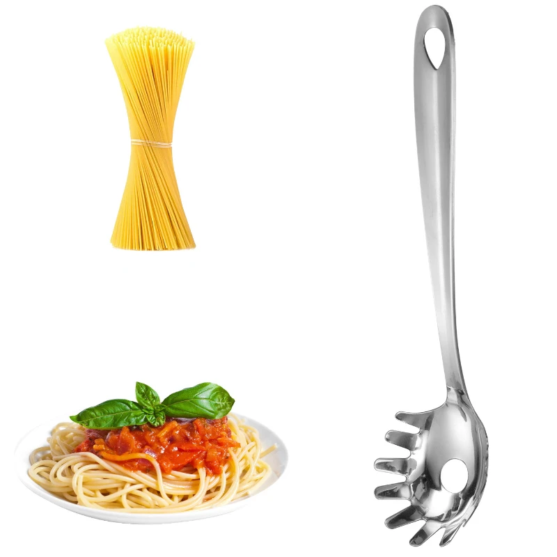 Stainless Steel Noodle Fish Spaghetti Spoon Kitchen Gadgets Comb Clip Spaghetti Colander Pasta Accessories Cooking Tools