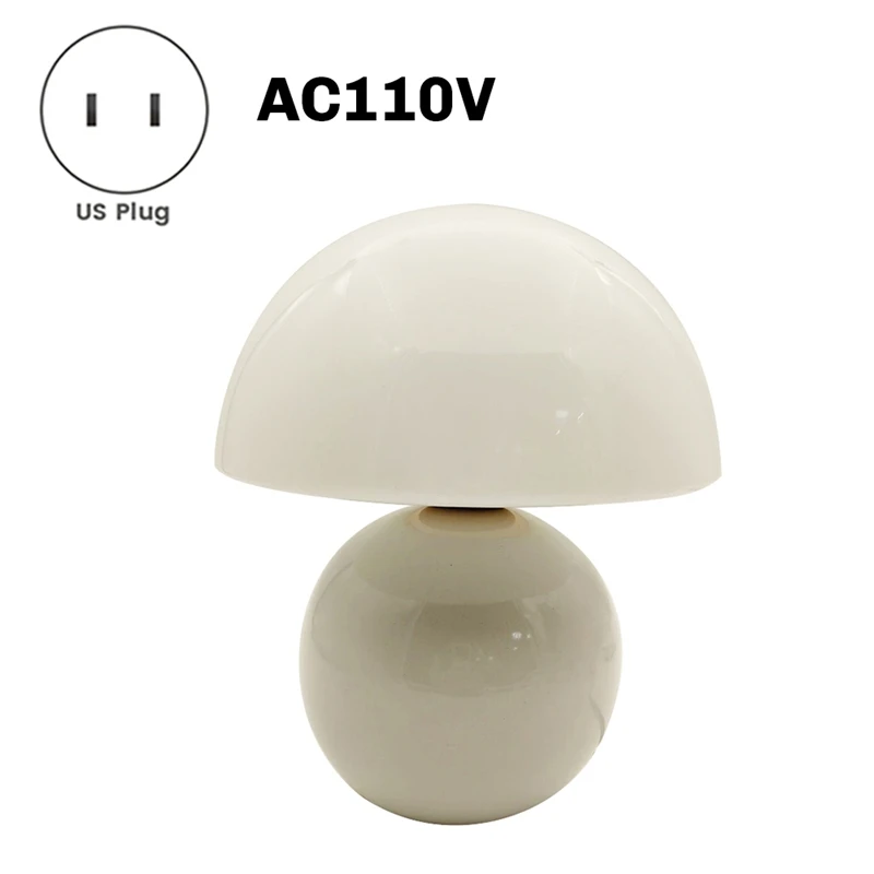 

Mushroom Lamp Table Bedside Nightstand Lamp For Bedroom Cute Mini Mid Century Modern Lamp Dimmable