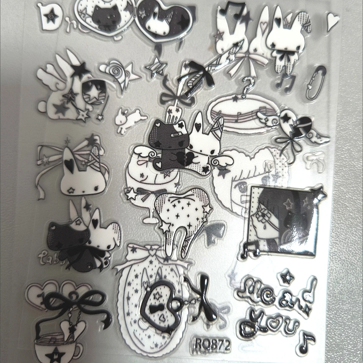 Y2K Cute Angel Rabbit Stickers DIY Scrapbooking Phone Journal Decoration Sticker School Stationery view 6
