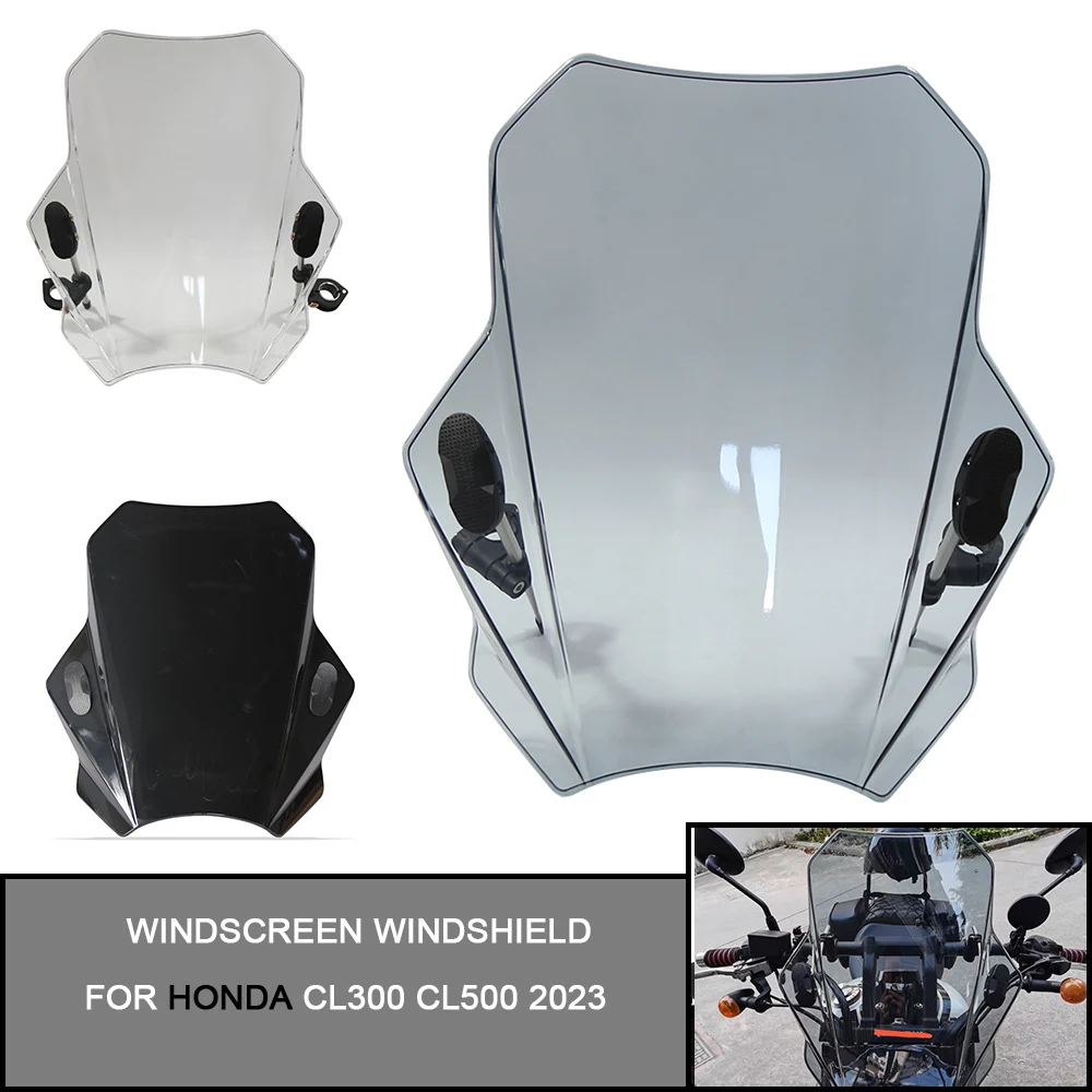 

Universal Motorcycle Windscreen Windshield Covers Screen Smoke Lens Motorbikes Deflector For Honda CL 500 CL500 2023