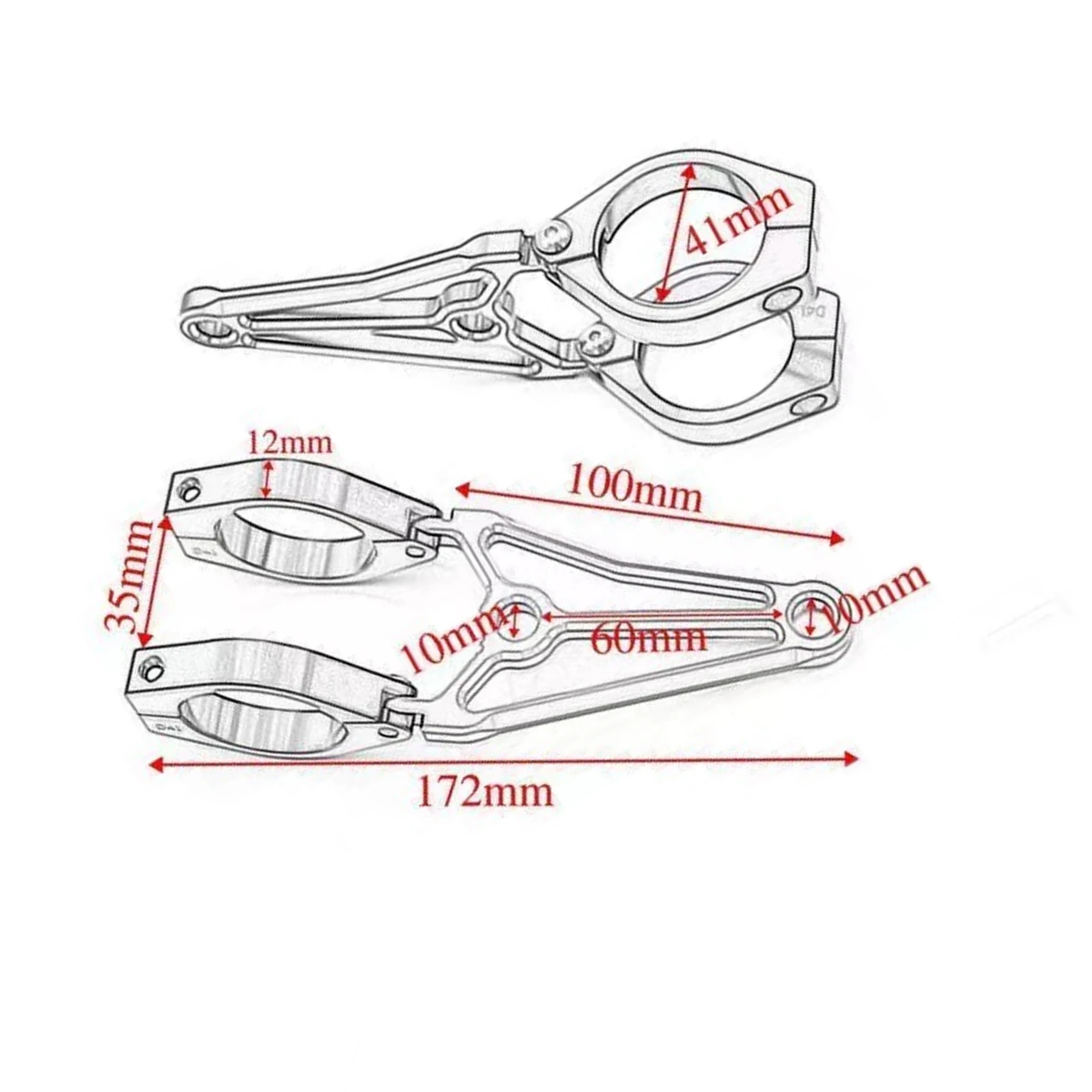 Universal para modelos Honda Kawasaki Suzuki BSA con 39mm/41mm (opcional) Kit de soporte de faro de tubo de horquilla de diámetro