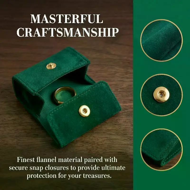 

Мягкий бархатный мешочек для украшений, миниатюрная портативная сумочка для колец, футляр для ювелирных изделий с кнопкой-защелкой для сережек, подарочная упаковка для свадеб, вечеринок, путешествий.