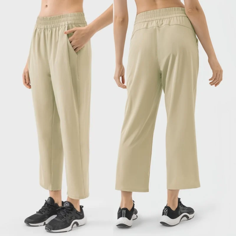 

Women's Quick Dry Cooling Outdoor Capris Loose Straight Leg Breathable Hiking Running Yoga Athletic 3/4 Pants
