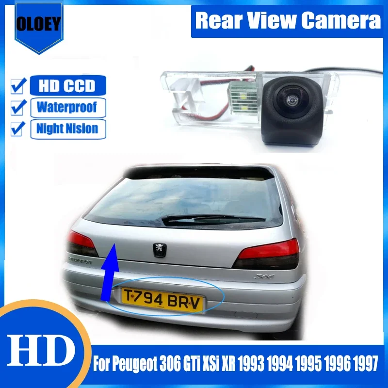 

Rear View Reverse Back Up Parking Camera For Peugeot 306 GTi XSi XR 1993 1994 1995 1996 1997 Night Vision Waterproof Camera