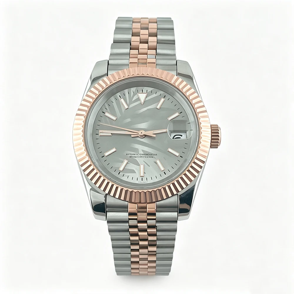 Silver and rose gold 36mm/39mm Men luxury Watch Arabic Numbers NH35 Automatic Men Watch Sapphire Stainless Steel 100M Waterproof