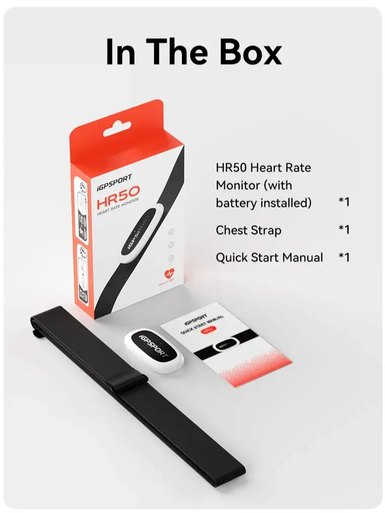 AliExpress iGPSPORT IGPSPORT HR50 Heart Rate Monitor Sensor Chest Strap Cycling Bike Running Sport Fitness Training For GARMIN Bryton XOSS GEOID