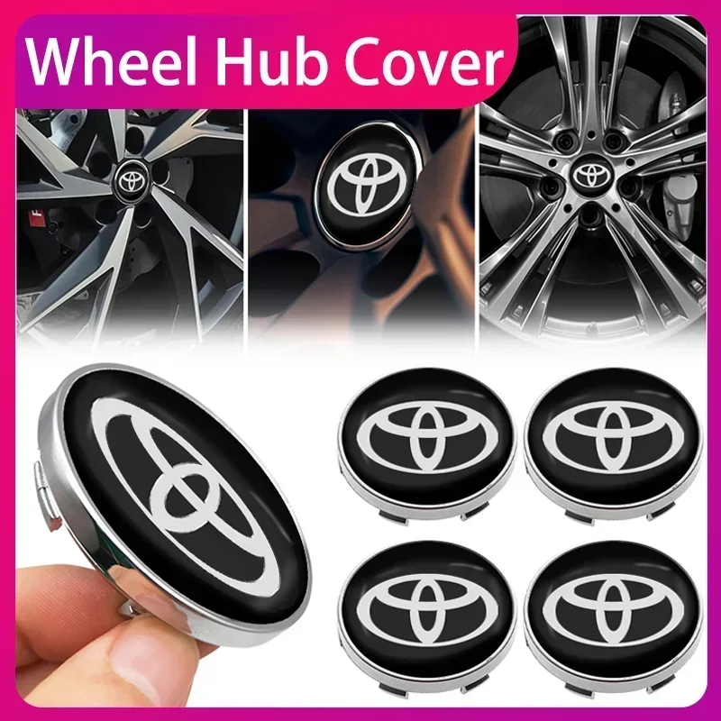 عجلة السيارة غطاء محور مركزي غطاء حافة شعار ملصقات الديكور الخارجي لتويوتا C-hr برادو يارس هايلكس بريوس كامري اكسسوارات