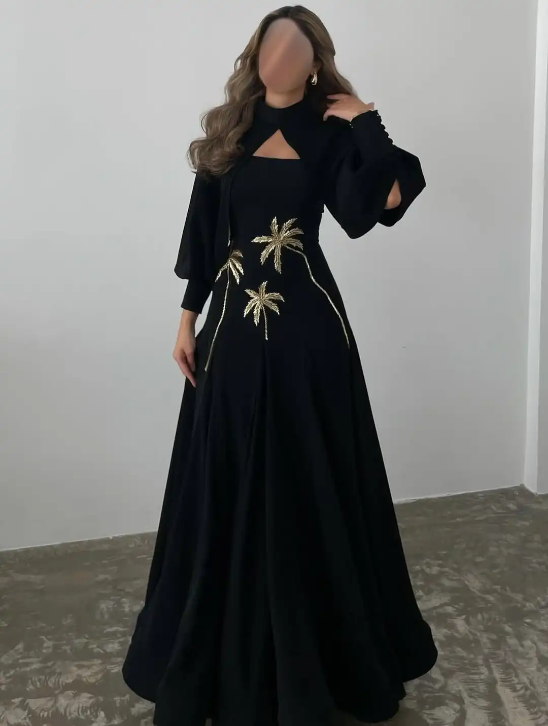 

Индивидуальные платья для выпускного вечера с длинными рукавами и высоким воротом, плиссированные бисером, длиной до пола, вечерние платья, платья для свадебной вечеринки