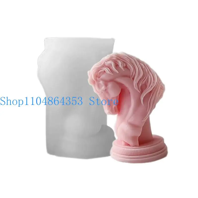 

652F Exquisite Silicone Mold for Horse Head Sculptures Unique Scented Crafts and Gifts Creating Moulds