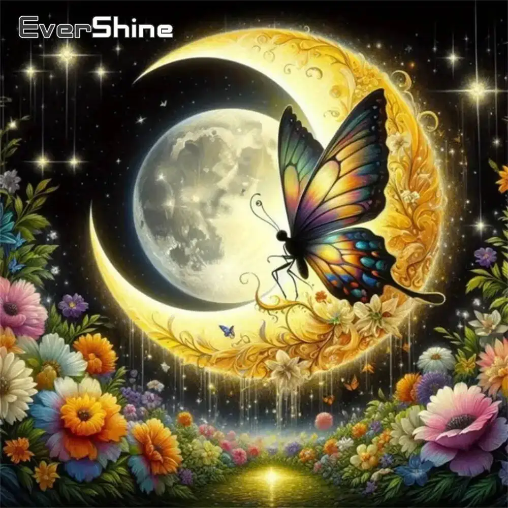 Evershine Diamant-Gemälde, Gänseblümchen, bunt, Acryl, Bastelbedarf, Diamant-Mosaik, DIY-Stickerei, Kindergeschenk