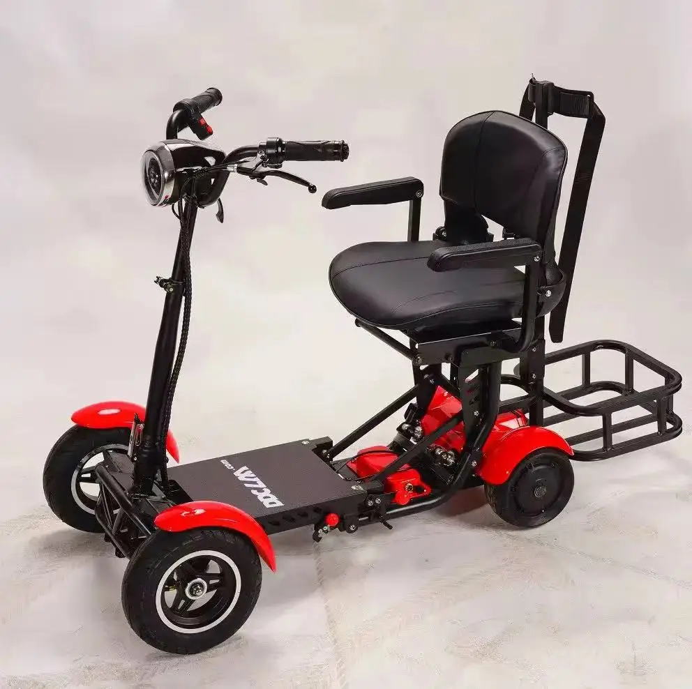 Factory Hot Selling Hot-sale Cheap Price Lightweight Folding 4 Wheel Mobility Scooter for Seniors Elderly Travel Long Range