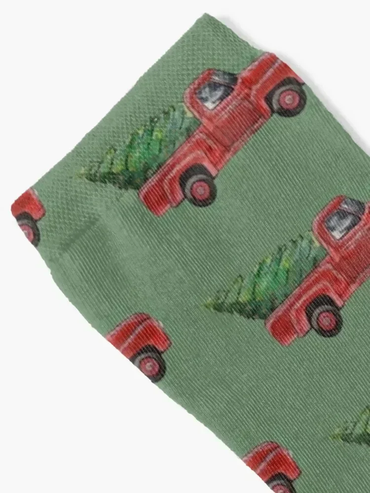 Home for the Holidays - Little Red Truck Socks gifts cotton Men Socks Women's