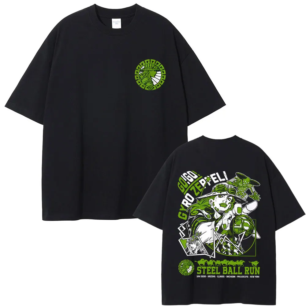 Anime JoJo's Bizarre Adventure Jolyne Jotaro Graphic T-shirt Men Women Manga Fashion Vintage T-shirts Men's Oversized Tee Shirt
