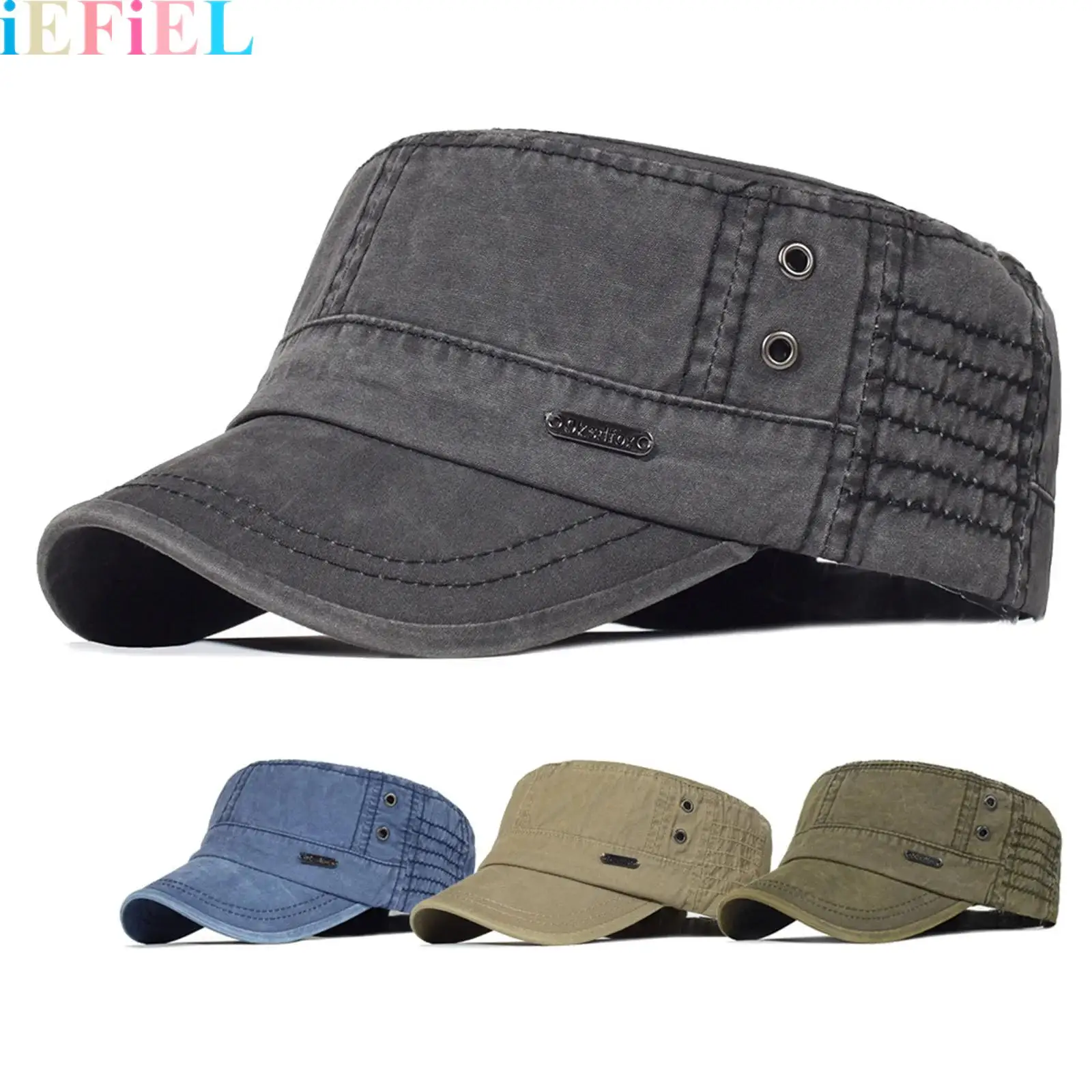 

Unisex Flat Top Hat Wide Brim Adjustable Cap for Men Women Outdoor Travel Camping Hiking