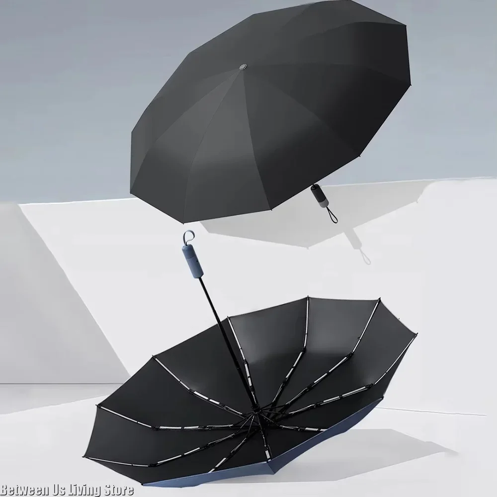 

Large Automatic Umbrella Windproof Strong 10 Ribs Luxury Folding Sun Umbrella Man Woman Golf Big Umbrella Wind-resistant