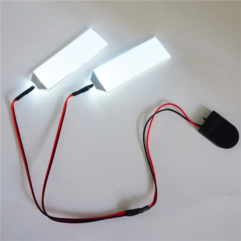 Nova 27.5x69. 5(76.5)mm placa de luz dia das bruxas diy led luz olhos kits para cosplay capacete máscara acessórios adereços cr2032 bateria