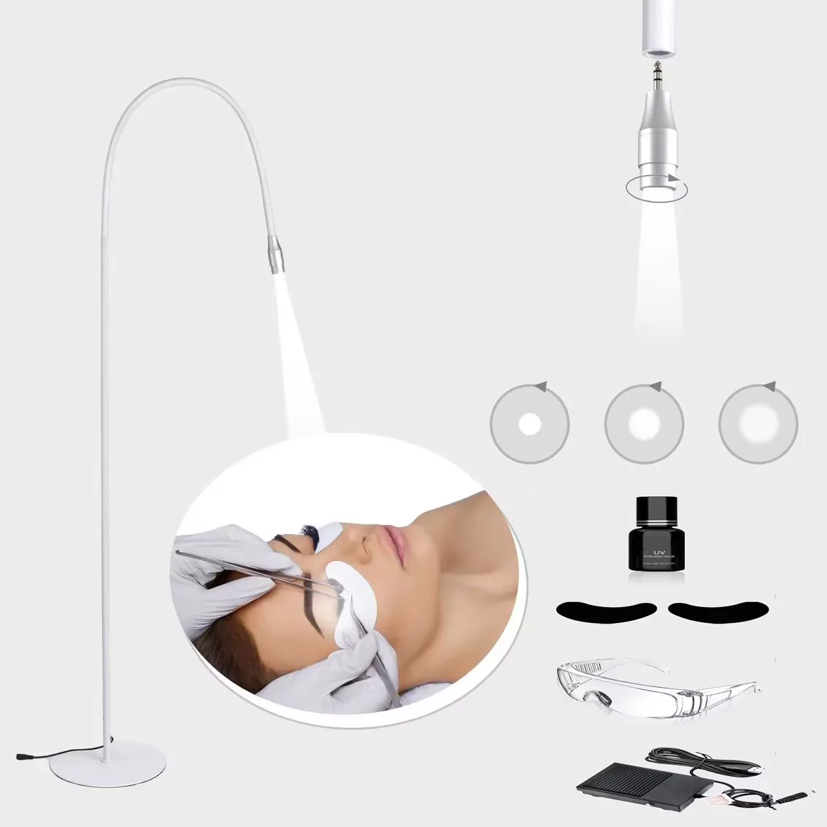 USB  10W Lash UV Curing Floor Lamp New white light False Eyelash Extension Nail Dryer Grafting Glue Fast Curing Ligh