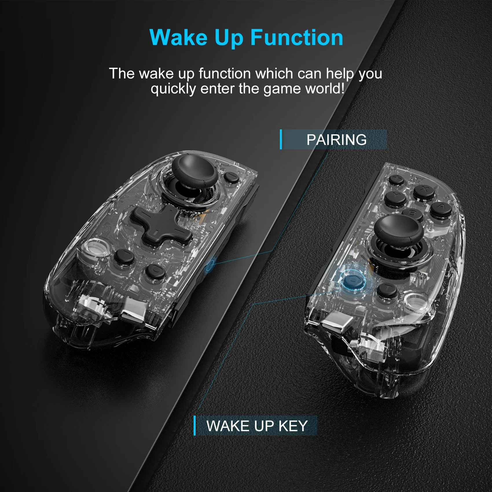 وحدة تحكم لاسلكية بديلة من Joypad LinYuvo للتبديل ، OLED ، 8 ألوان ، توربو ، اهتزاز ، جيرو 6 محاور ، وظيفة الاستيقاظ ، KS58