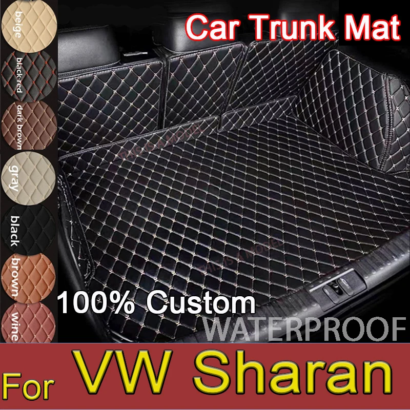 Car trunk mat for Volkswagen Sharan Seven seats 2012 2013 2014 2015 2016 2017-2019 cargo liner carpet interior accessories cover