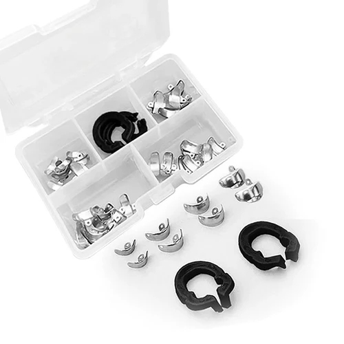 Imagen 2 del producto Sistema de matriz seccional Dental F3/G3, matrices metálicas contorneadas seccionales, bandas de matriz, anillo de sujeción de resina, alicates dentales, 1 caja 