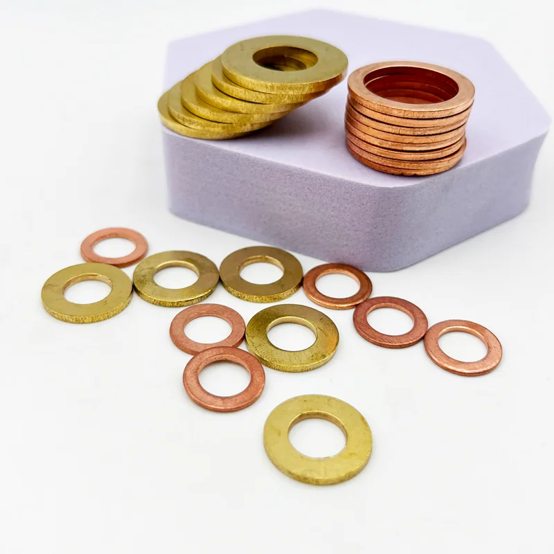 240 buah 325 buah/Set Set Gasket tembaga mesin cuci Set Meson bantalan lembar logam kerah kuningan mesin cuci polos datar Gasket Kit M2-M14/M5-M20