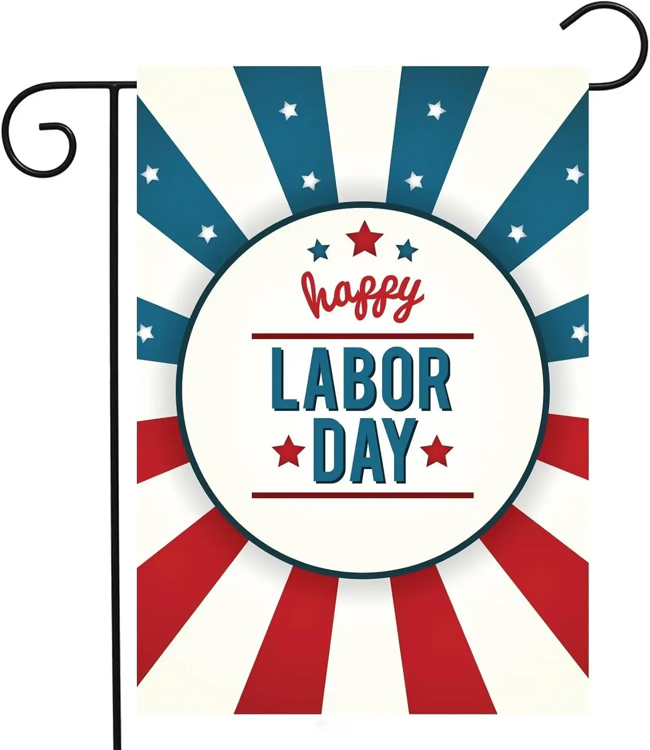 Happy Labor Day Anniversary Stars and Stripes Celebrated Holiday Garden Yard Flag 12