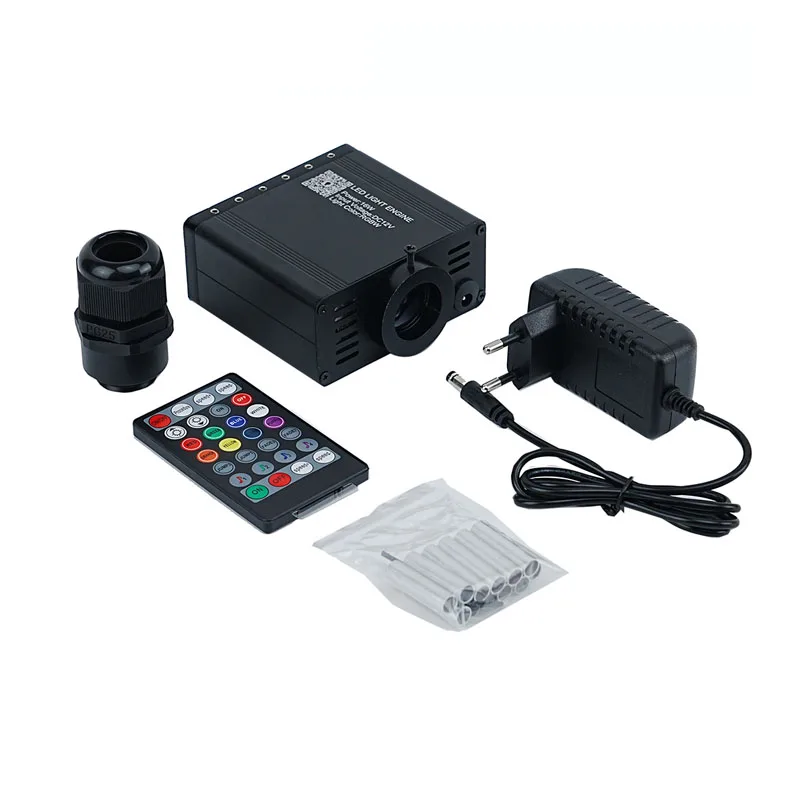 1X High Quality LED Fiber Optic Light APP Music Control 16W 32W RGBW LED Light Engine 6W Meteor LED Fiber Optic Engine 2 In1