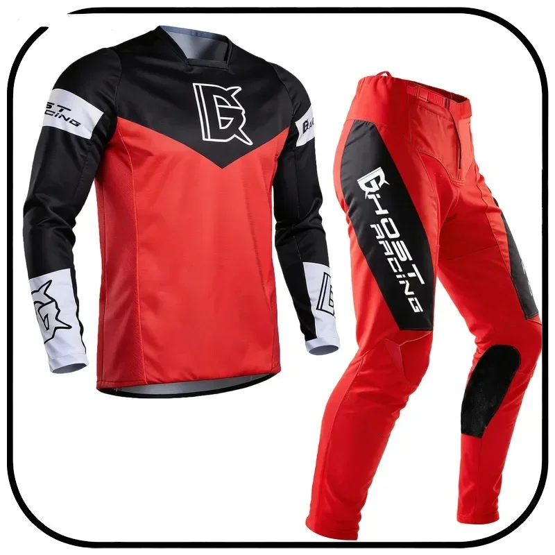 

Men's Off Road Motocross Riding Suit Durable Anti Fall Breathable 2 Piece Set For Mountain Trail Long Distance Rally Racing